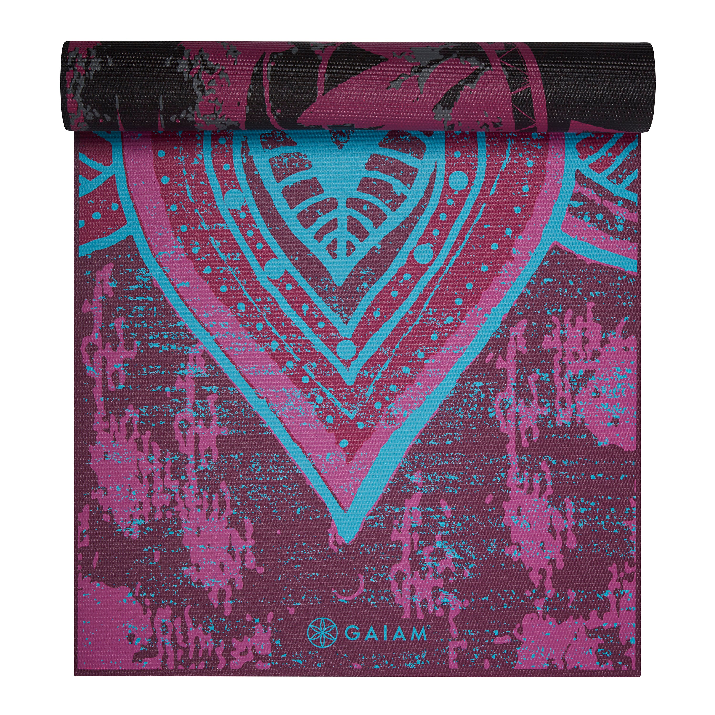 Reversible Be Free Yoga Mat (6mm) half rolled